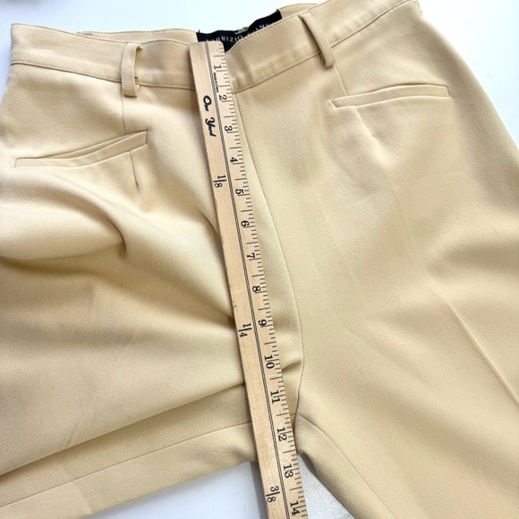 FABRIZIO GIANNI Womens Sz 8 Cream Stretch High Rise Straight Leg Comfort Trouser - Picture 9 of 10